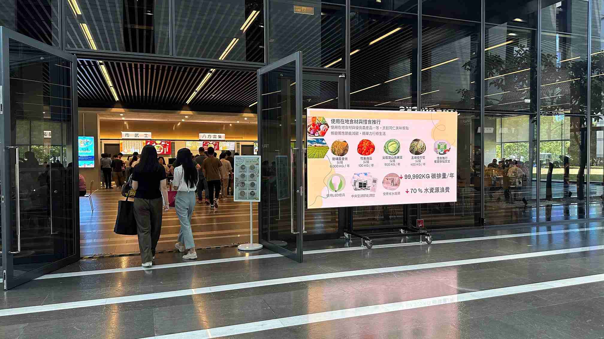  龙门国际从日常办公环境出发，，，于总部大楼员工餐厅推广低碳饮食、、、发起减碳挑战等，，，由内而外引导员工反思及改变个人日常行为，，将公司转型成推动永续发展的重要场域